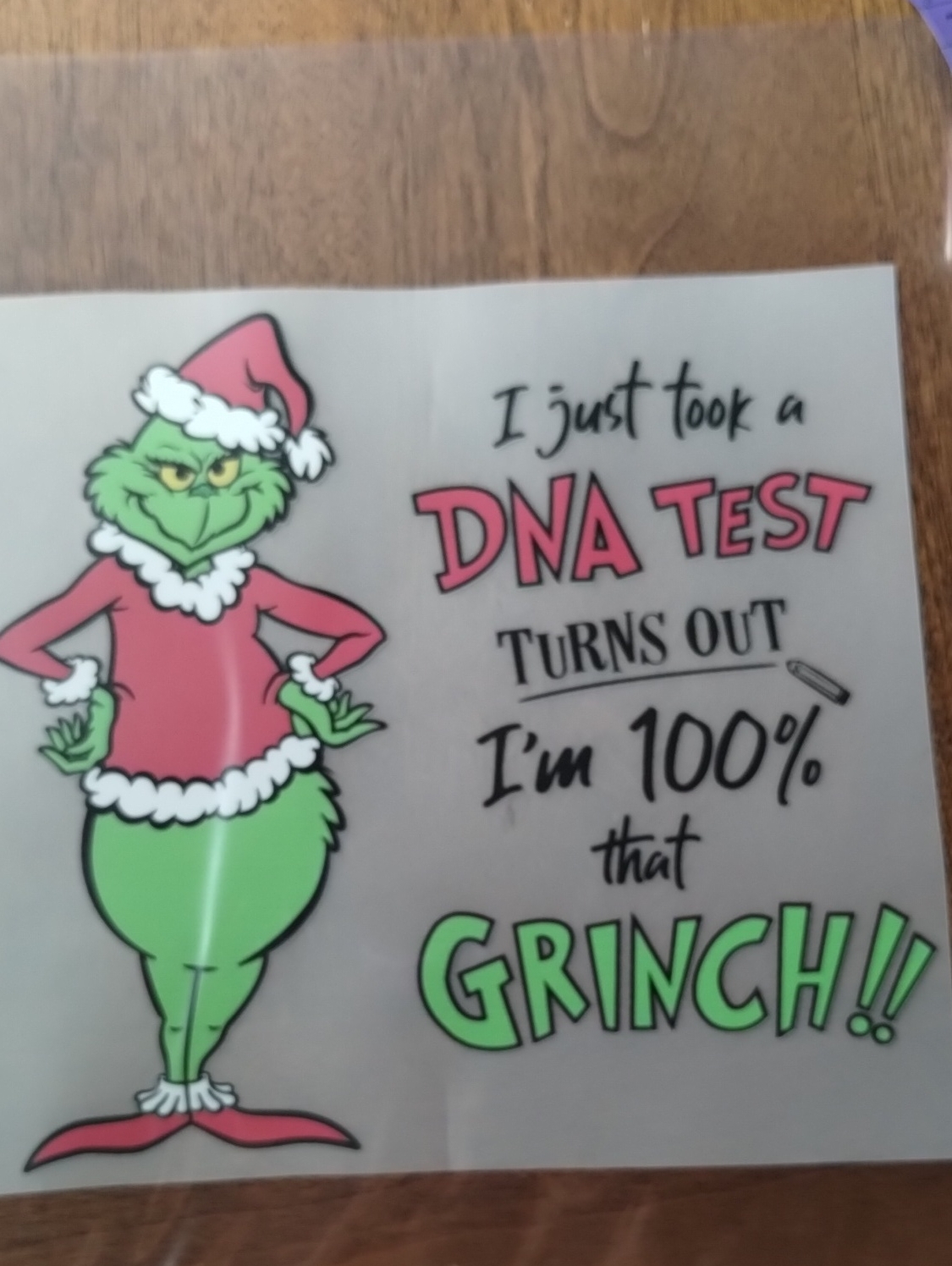 "That Grinch" Dtf Heat Transfer